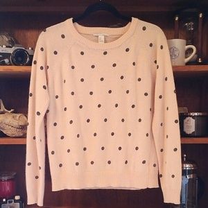 Forever 21 Light Pink Polkadot Sweater
